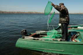 Fisherman on the boat