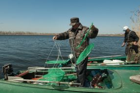 Fisherman on the boat