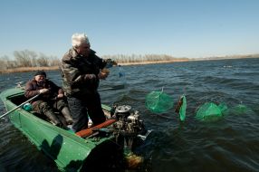 Fisherman on the boat