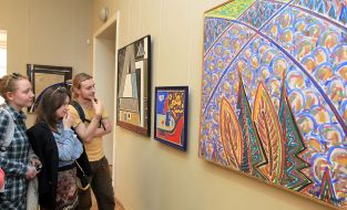 Visitors of exhibition