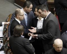 Arseniy Yatsenyuk and Vitaliy Klichko