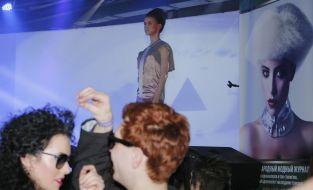 A model demonstrates a haircut