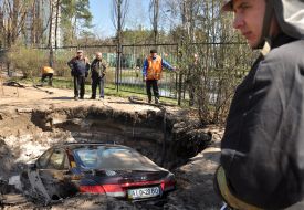 The car that fell through the ground