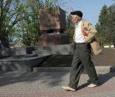 Participant of May Day demonstration
