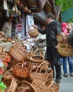 A man chooses a basket