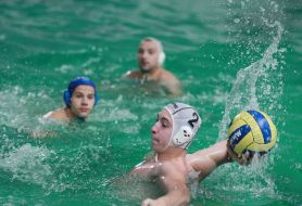 Players of the Lvov command on water-polo “Dinamo”