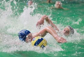 Players of the Lvov command on water-polo “Dinamo”