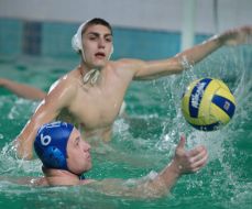 Players of the Lvov command on water-polo “Dinamo”