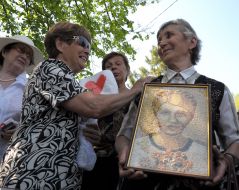 A supporter of Yulia Tymoshenko
