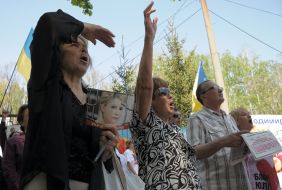 A supporter of Yulia Tymoshenko