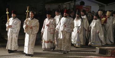 The participants of religious procession