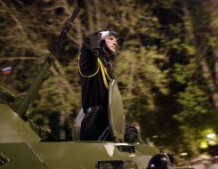 Participant of the rehearsal of Victory Day