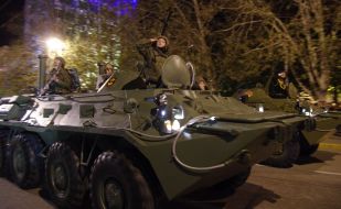 Participants of the rehearsal of Victory Day