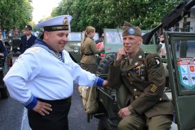 Participants of the rehearsal of Victory Day