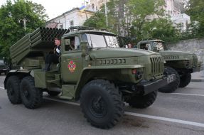 Participants of the rehearsal of Victory Day