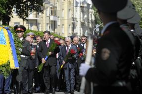 A wreath laying ceremony