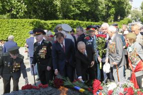 A wreath laying ceremony