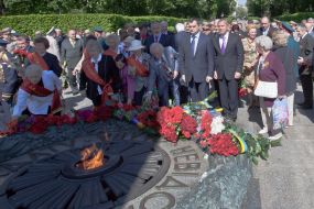 A wreath laying ceremony