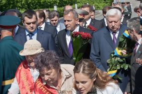 A wreath laying ceremony