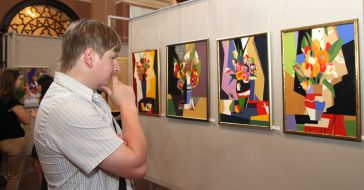 Visitor of the exhibition