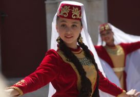 The girl in national dress