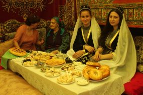 Girls in national costumes