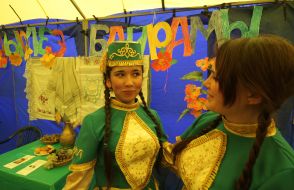 Girls in national costumes