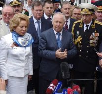 Aleksandr Fedotenkov, Vladymyr Rybak and Valentina Matvienko