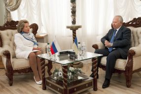 Vladymyr Rybak and Valentina Matvienko