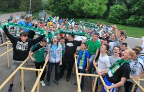 Fans of FC "Karpaty" (Lvov)