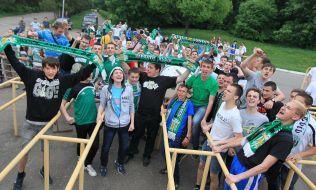 Fans of FC "Karpaty" (Lvov)