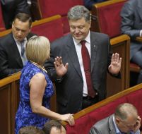 Petr Poroshenko and Irina Lutsenko