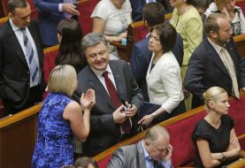 Petr Poroshenko and Irina Lutsenko