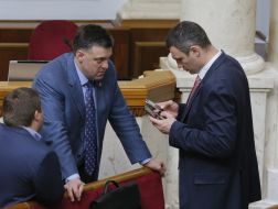 Oleg Tyagnibok and Vitali Klitschko