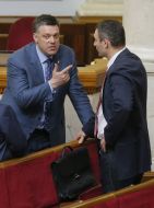 Oleg Tyagnibok and Vitali Klitschko 