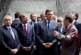 Aleksandr Peklushenko, Viktor Yanukovych and Rinat Akhmetov