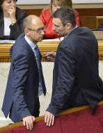 Vitaliy Klitschko and Arseniy Yatsenyuk