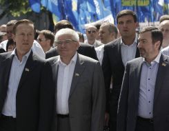 Participants of anti-fascist march