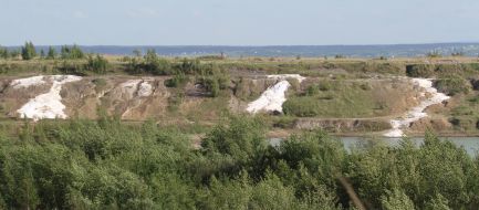 Exit of salts on the surface tailing number 1