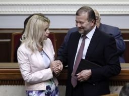 Irina Farion and Viktor Baloga