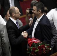 Arseniy Yatsenyuk and Vitaliy Klichko