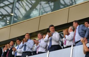 Михаил Добкин, Ринат Ахметов, Виктор Янукович и Владимир Рыбак