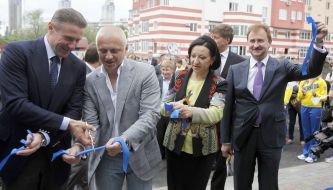Открытие легкоатлетического манежа