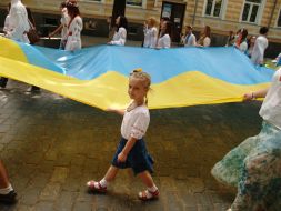 Participants in the parade of vyshivanka