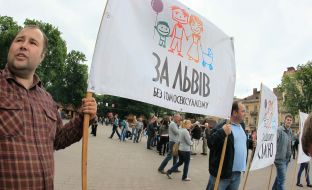 Protesters against homosexuality