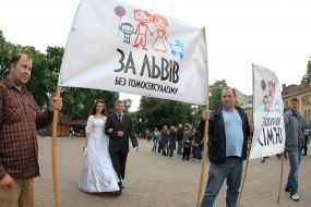 Protesters against homosexuality