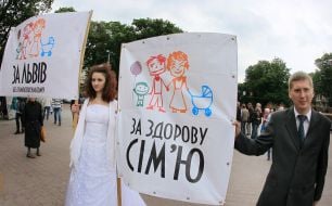 Protesters against homosexuality