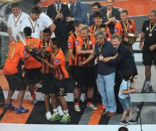 The ceremony of rewarding of players of FС "Shakhter"