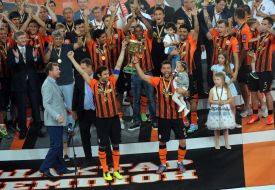 The ceremony of rewarding of players of FС "Shakhter"
