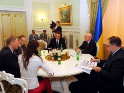 Nikolay Azarov, Jacek Protasiewicz and Jan Tombinsky